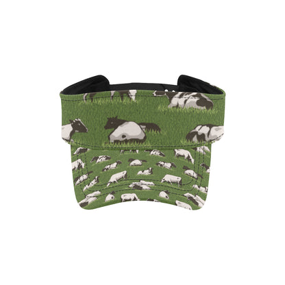 Cow on Grass Print Pattern Unisex Sun Visor