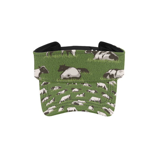 Cow on Grass Print Pattern Unisex Sun Visor