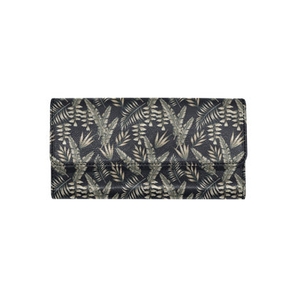 Banana Leaf Pattern Print Design 07 Women's Trifold Wallet