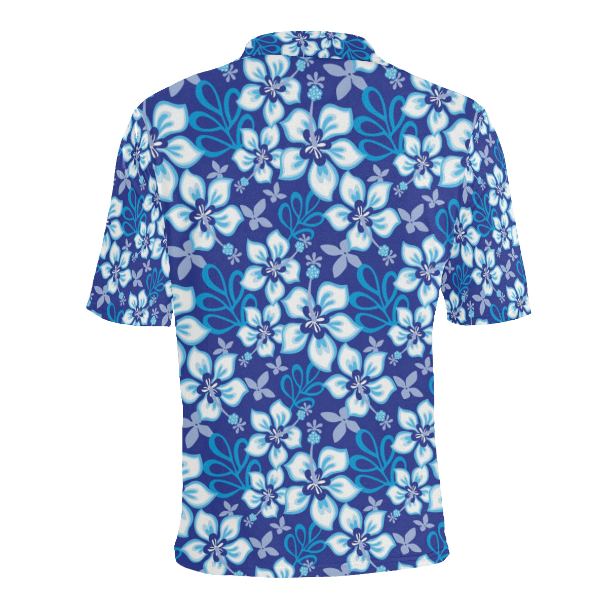 Hibiscus Pattern Print Design HB04 Men Polo Shirt