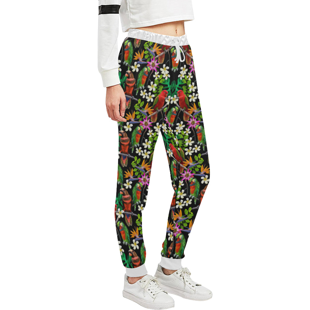 Parrot Design Print Unisex Sweatpants