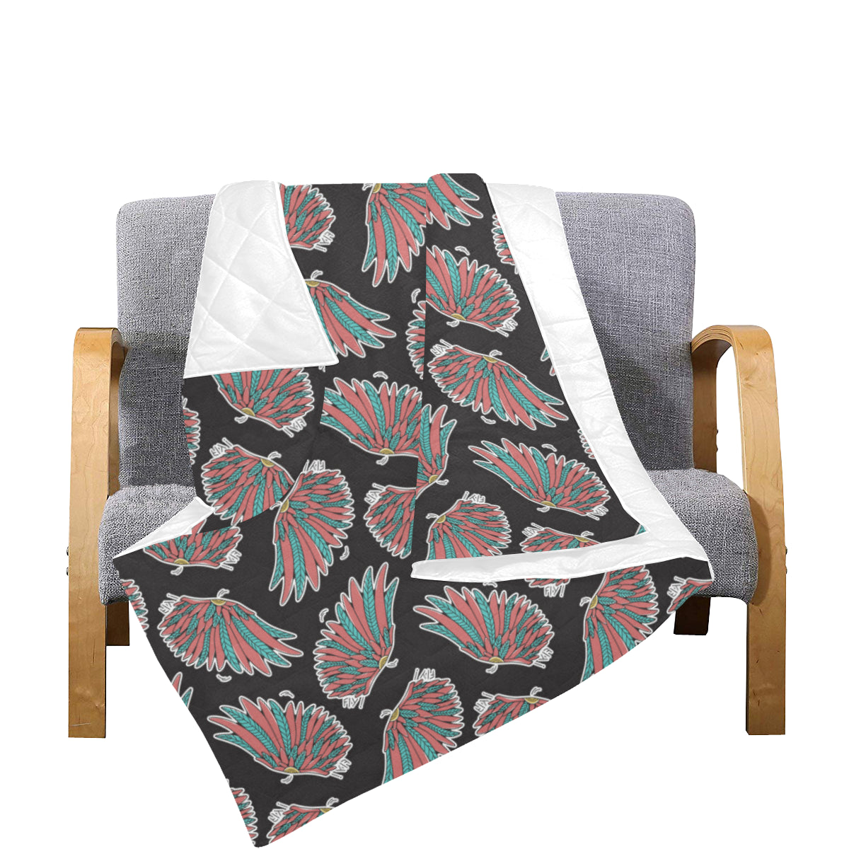 Angel Wings Pattern Print Design 05 Premium Quilt