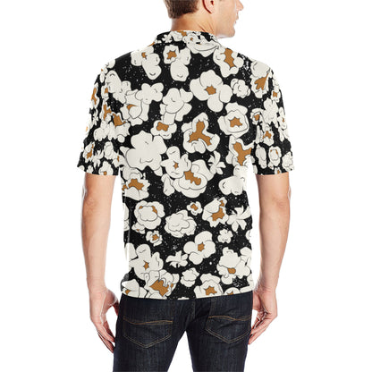 Popcorn Pattern Print Design A02 Men Polo Shirt