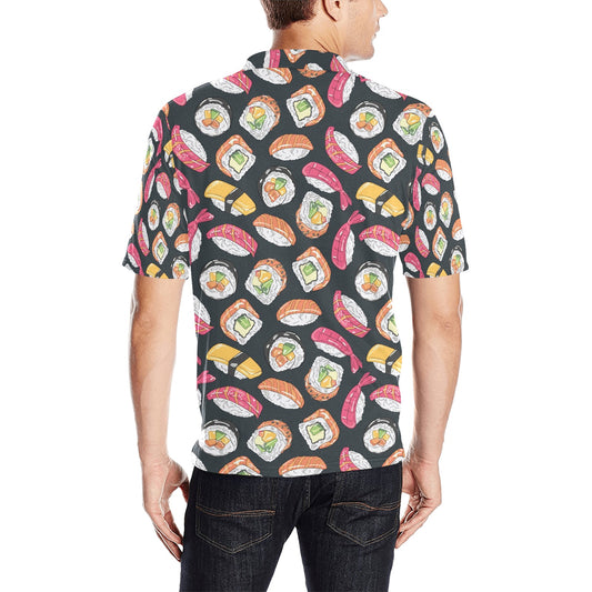 Sushi Print Design LKS306 Men Polo Shirt