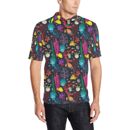 Underwater Cute Print Design LKS303 Men Polo Shirt