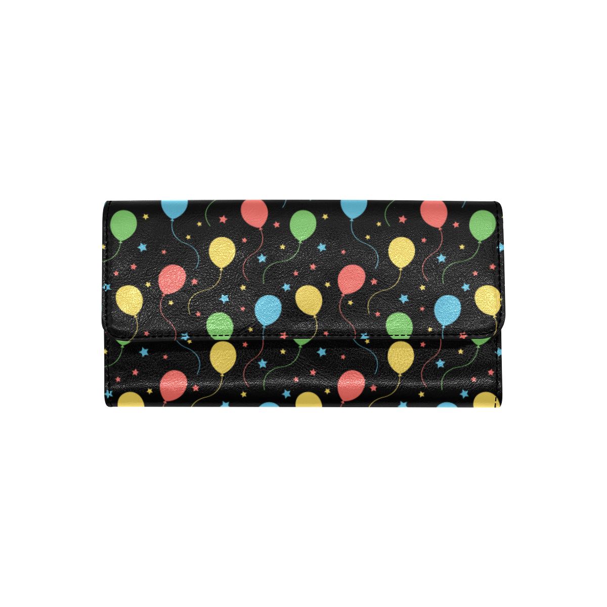 Ballon Colorful Pattern Print Design 04 Women's Trifold Wallet