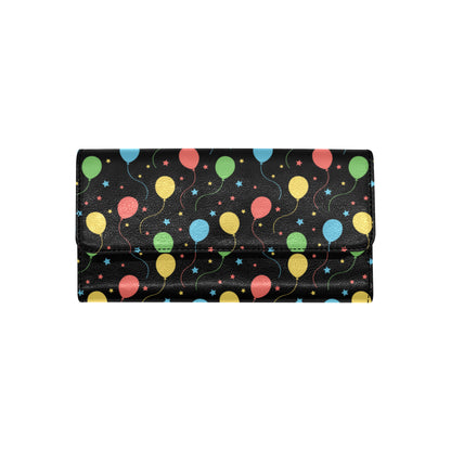Ballon Colorful Pattern Print Design 04 Women's Trifold Wallet