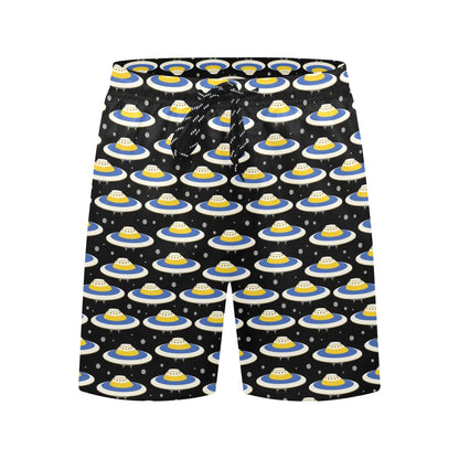 UFO Print Design LKS303 Men's Swim Trunks Beach Shorts