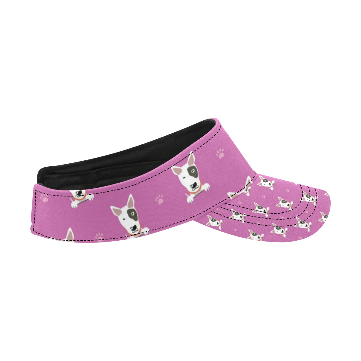 Bull Terrier Happy Print Pattern Unisex Sun Visor