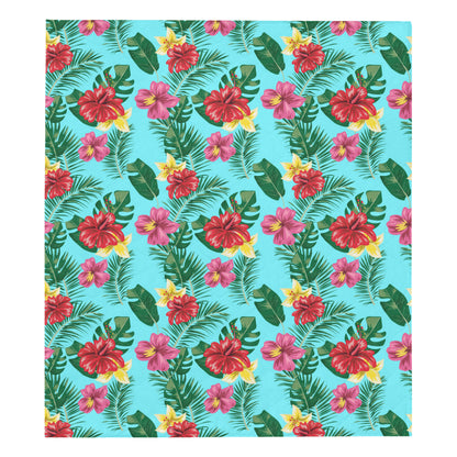 Hibiscus Hawaiian Flower Premium Quilt