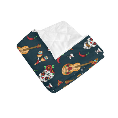 sugar skull Mexican Premium Quilt