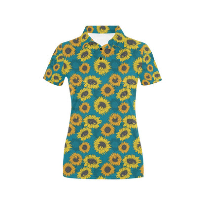 Sunflower Print Design LKS301 Women's Polo Shirt