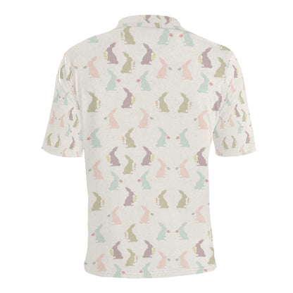 Bunny Pattern Print Design 05 Men Polo Shirt
