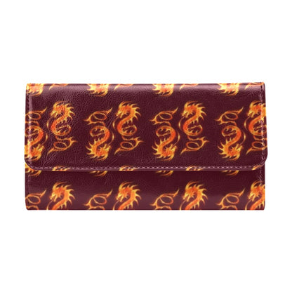 Dragons Fire Design Women's Trifold Wallet