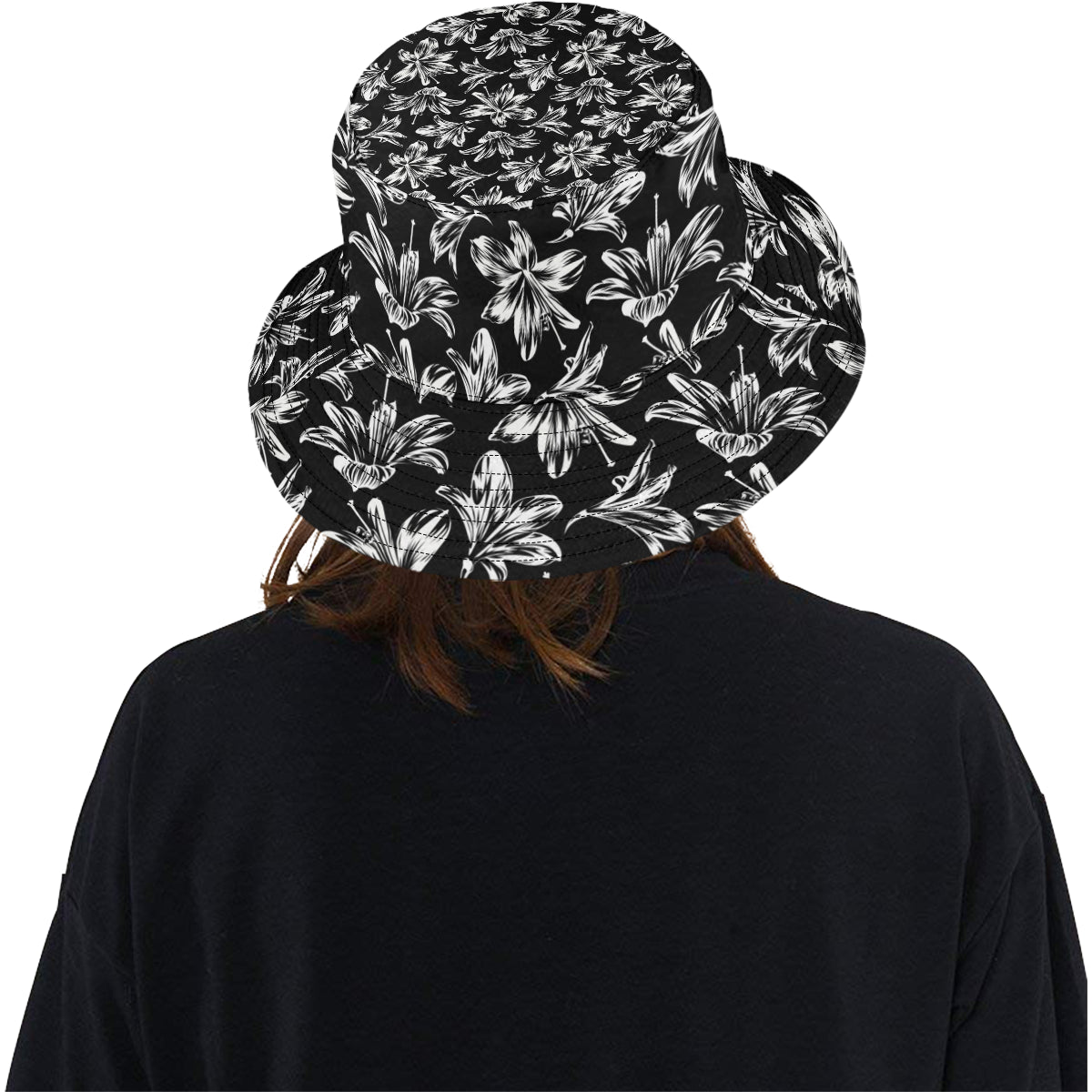 Amaryllis Pattern Print Design AL04 Unisex Bucket Hat