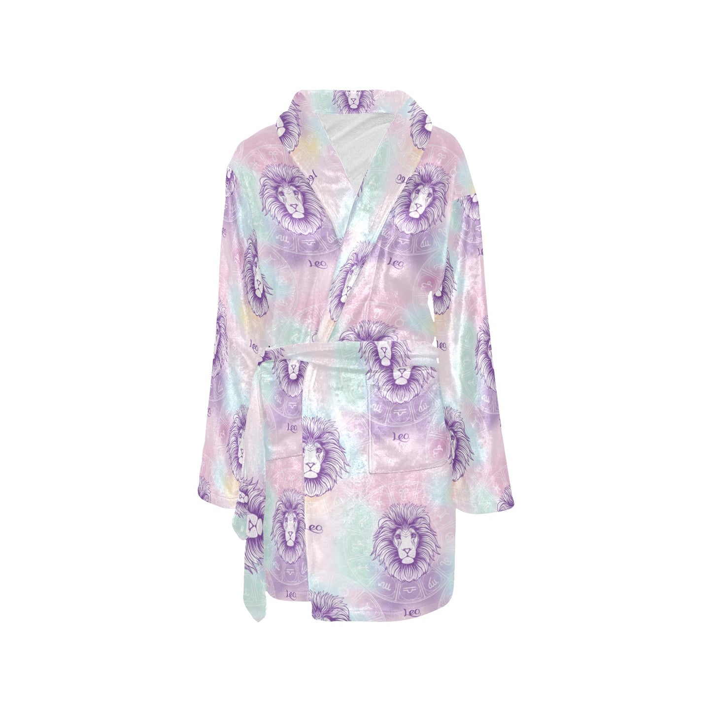 Leo Pattern Print Design 03 Women's Fleece Robe