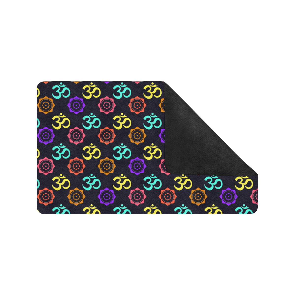 Chakra OM Print Pattern Rubber Doormat