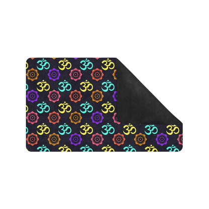 Chakra OM Print Pattern Rubber Doormat
