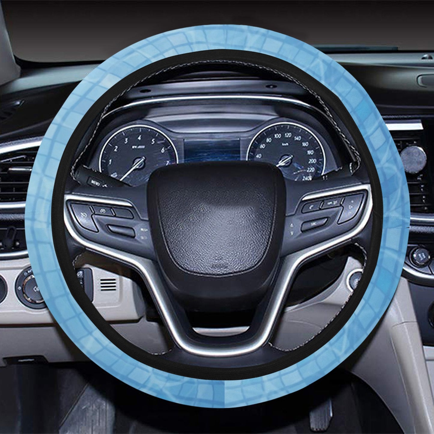 Swimming Pool Print Design LKS302 Steering Wheel Cover with Elastic Edge
