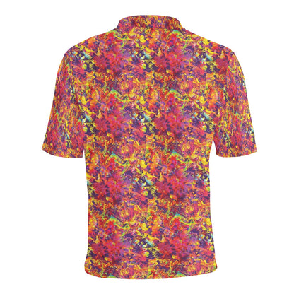 Splatter Print Design LKS303 Men Polo Shirt
