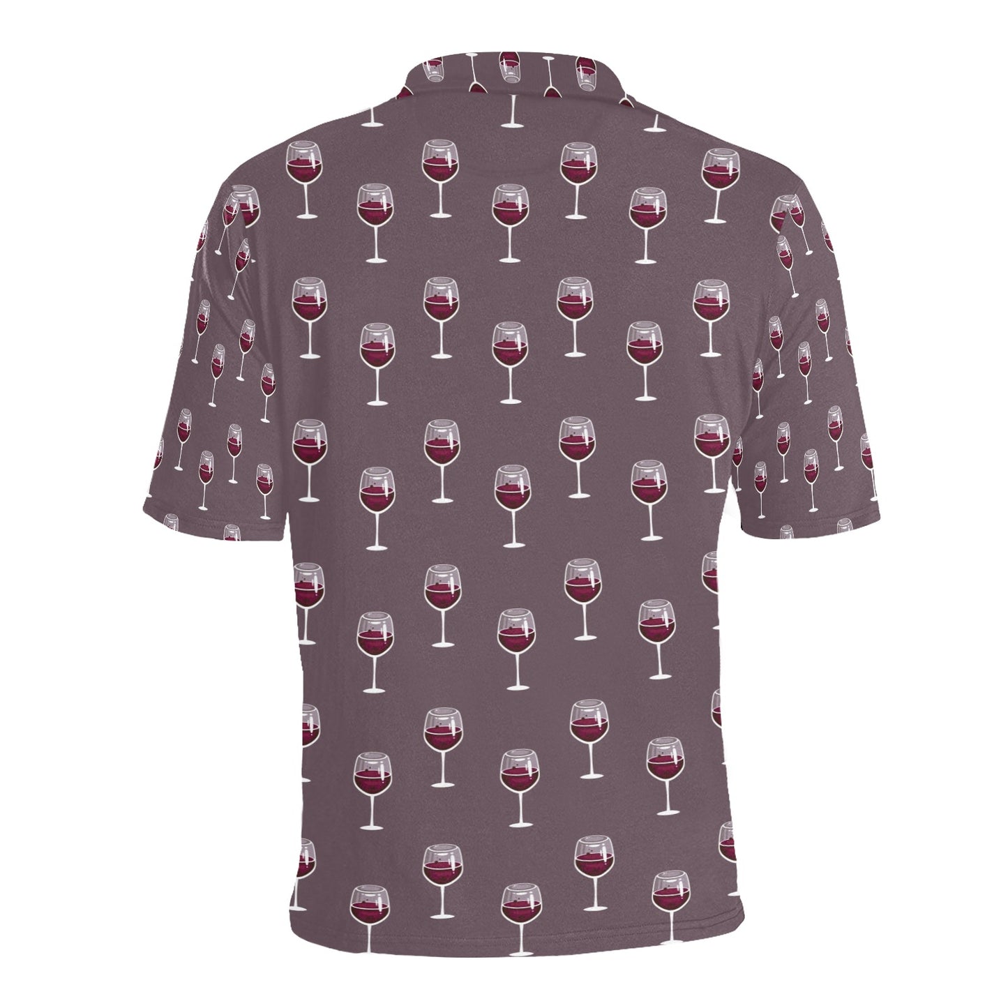 Wine Glass Pattern Print Design LKS305 Men Polo Shirt