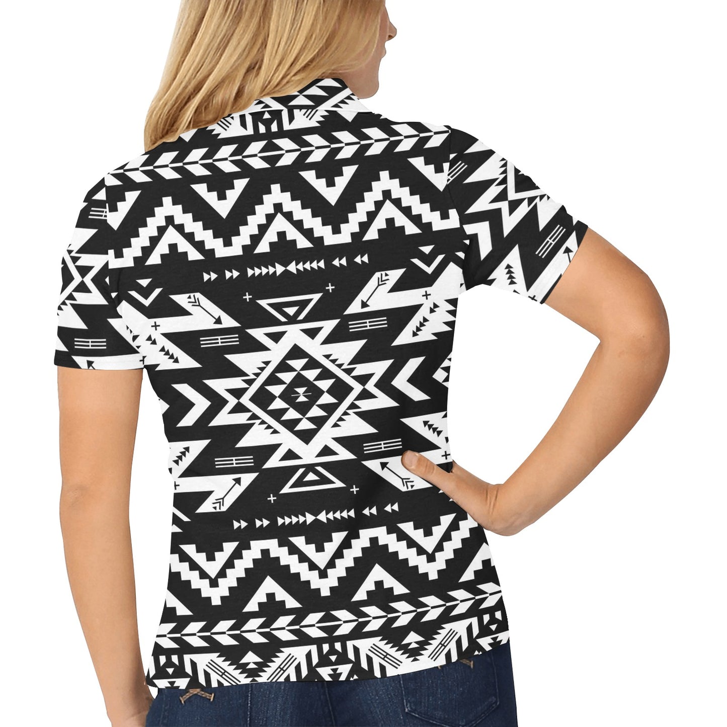 Tribal indians native aztec Women's Polo Shirt