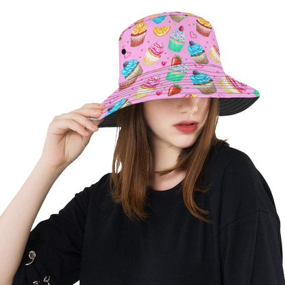 Cupcake Pattern Print Design CP05 Unisex Bucket Hat