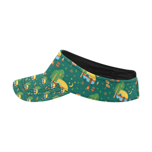 Camping Camper Pattern Print Design 06 Unisex Sun Visor