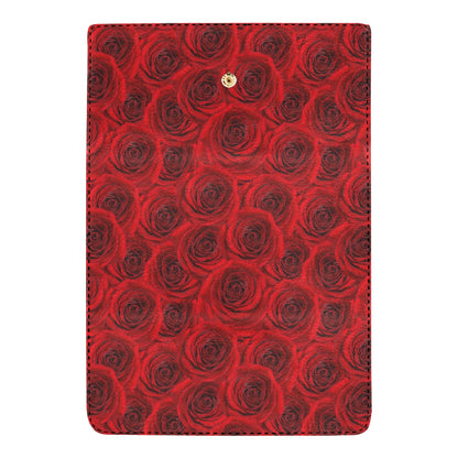 Rose Red Pattern Print Design RO04 Women's Trifold Wallet
