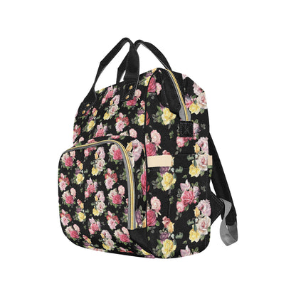 Rose Pattern Print Design RO010 Diaper Bag Backpack
