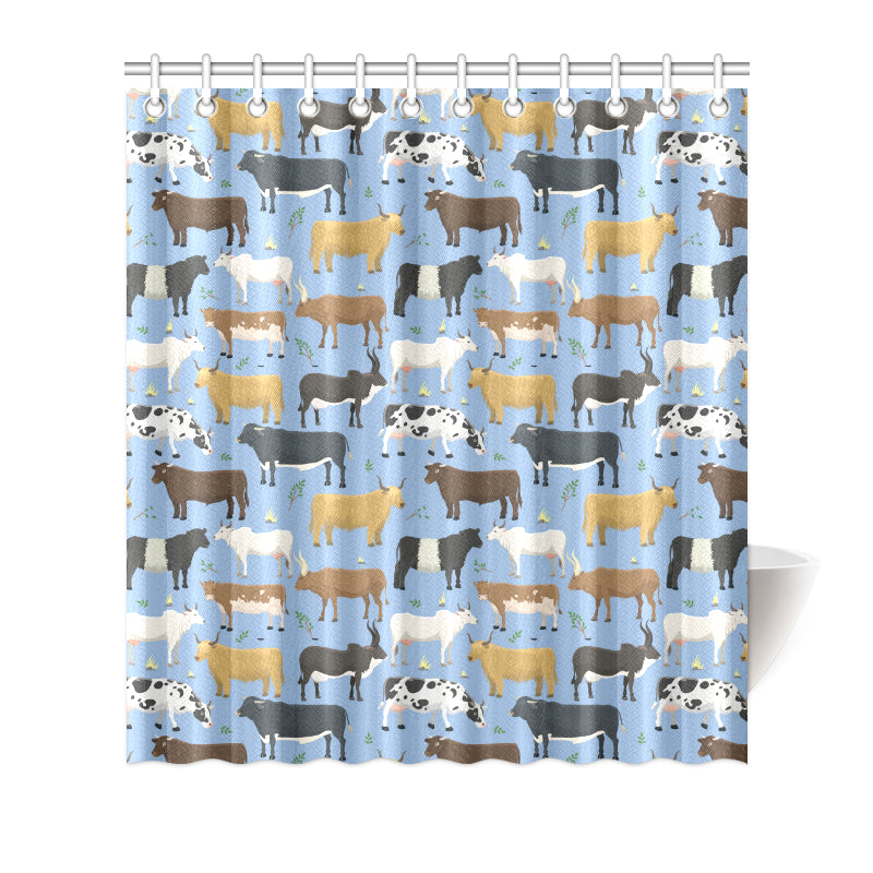 Cattle Pattern Print Design 02 Shower Curtain
