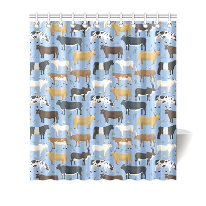 Cattle Pattern Print Design 02 Shower Curtain