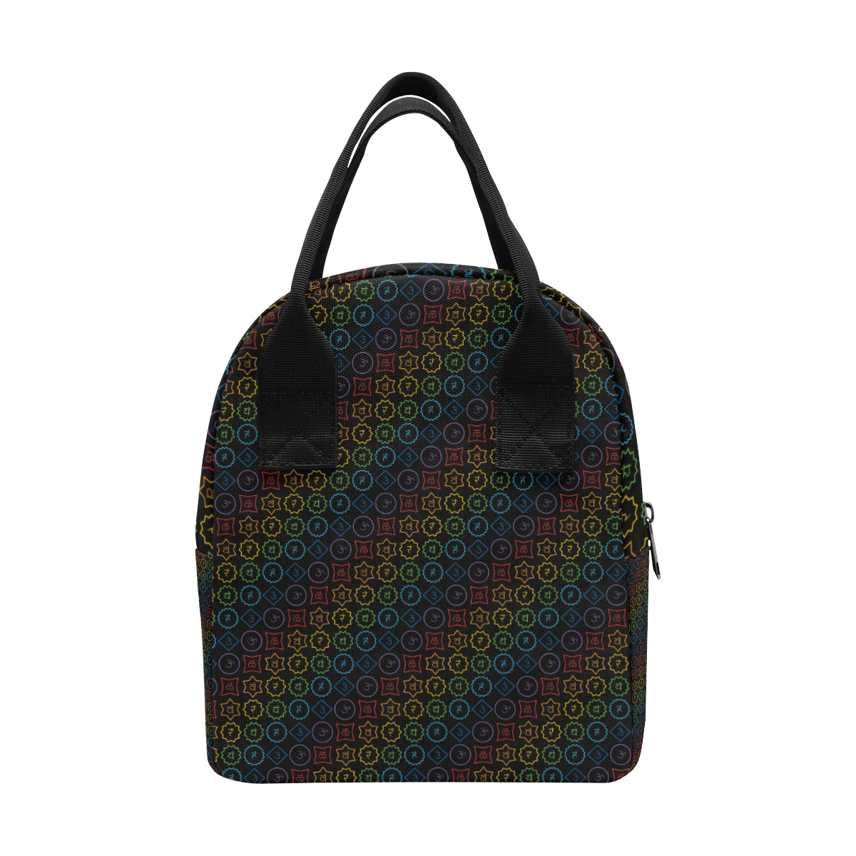 Chakra Colorful Symbol Pattern Insulated Lunch Bag