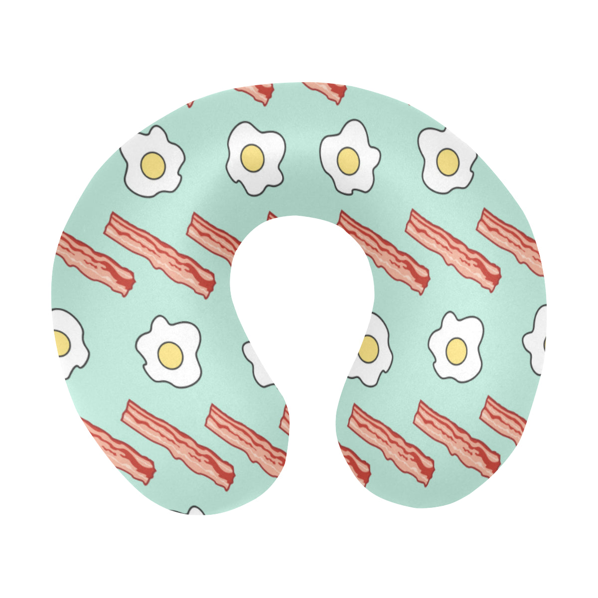 Bacon Sausage Pattern Print Design 01 U-Shaped Travel Neck Pillow