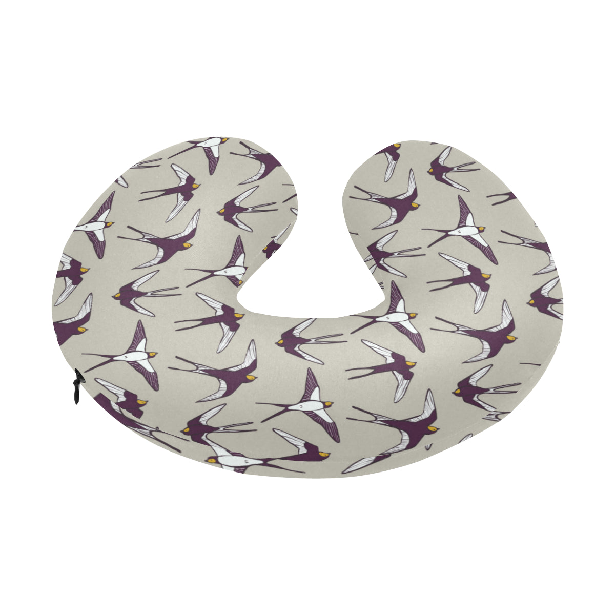 Swallow Bird Pattern Print Design 03 U-Shaped Travel Neck Pillow