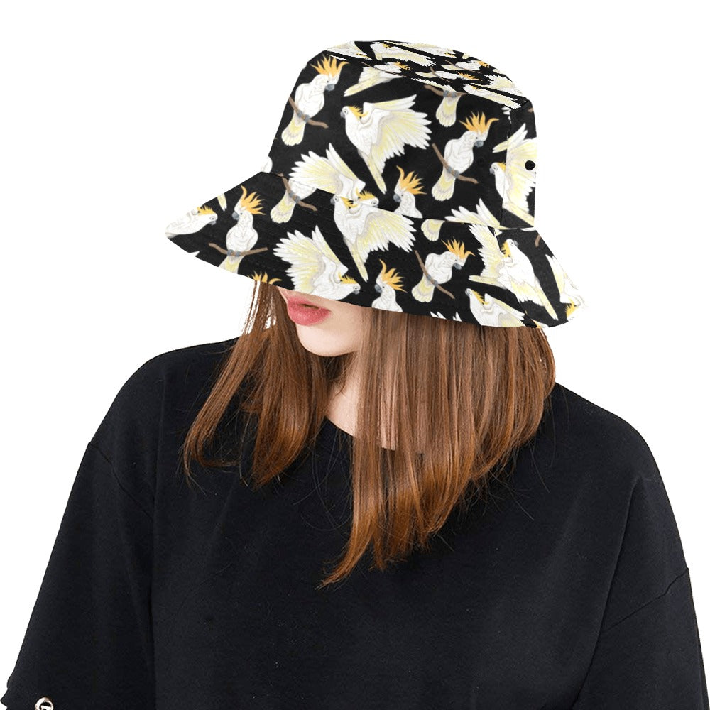 Cockatoo Print Design LKS402 Unisex Bucket Hat