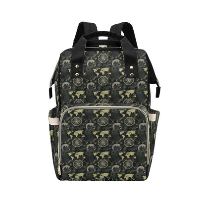 World Map Print Design LKS303 Diaper Bag Backpack