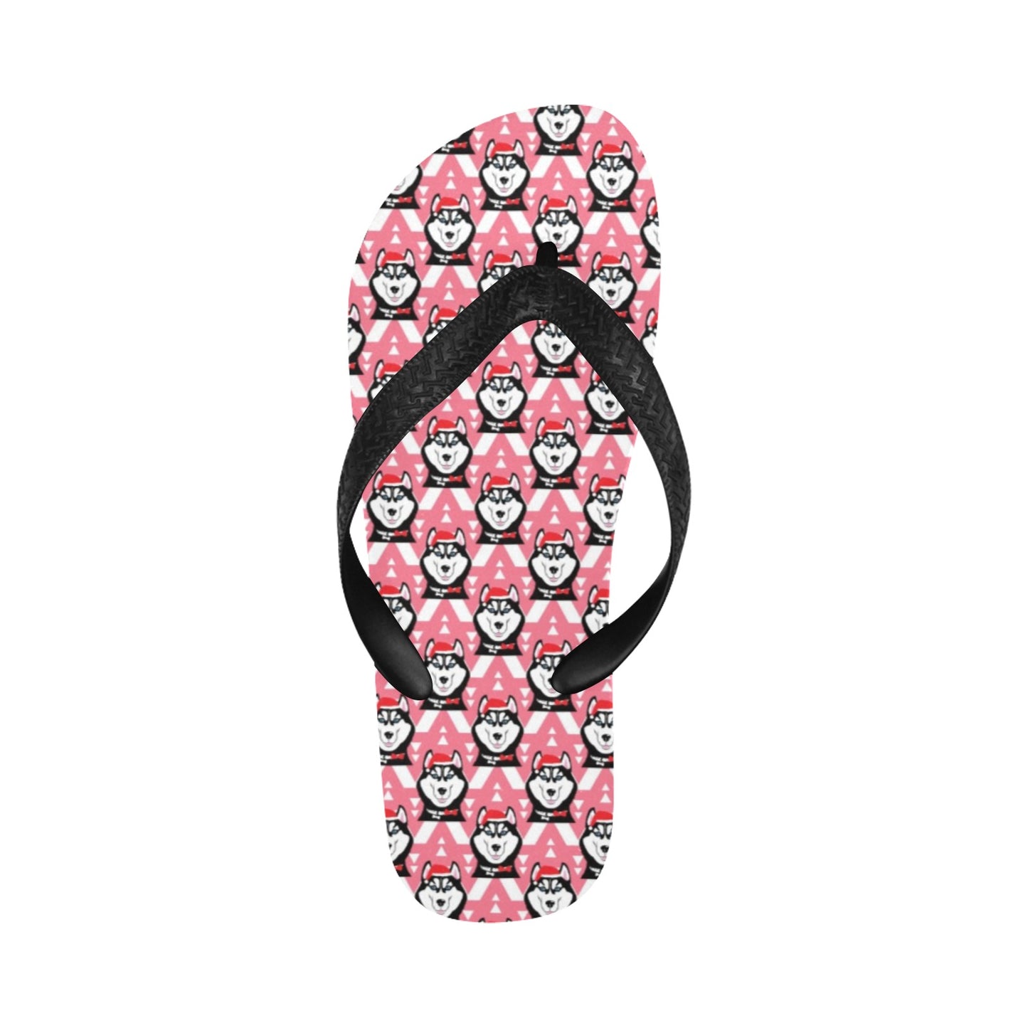 Siberian Huskies Christmas Themed Print Design LKS302 Flip Flops