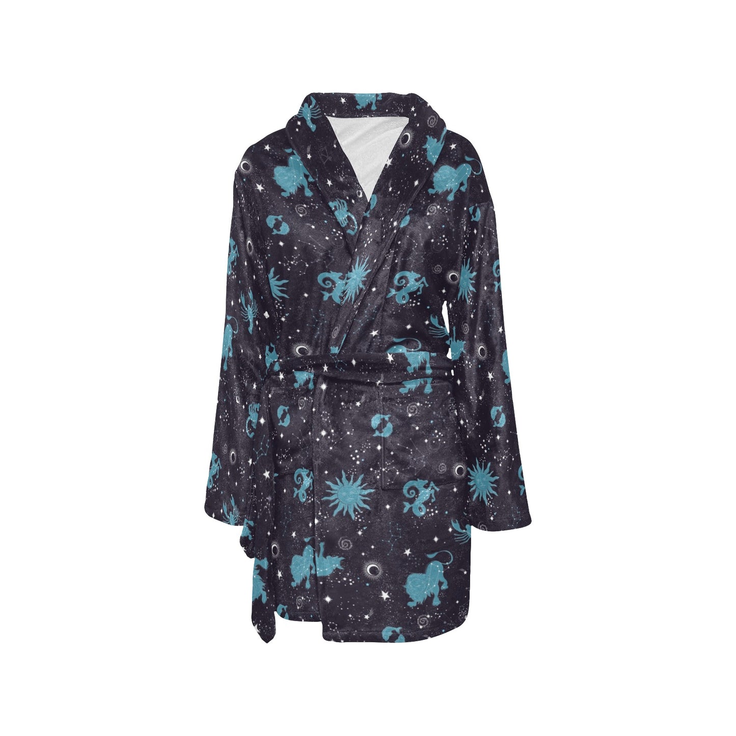Zodiac Print Design LKS303 Women's Fleece Robe
