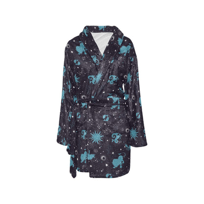 Zodiac Print Design LKS303 Women's Fleece Robe