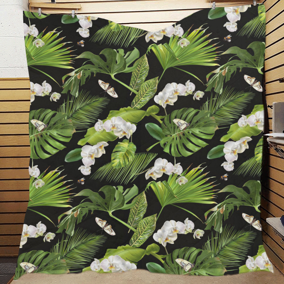 Tropical Flower Pattern Print Design TF026 Premium Quilt