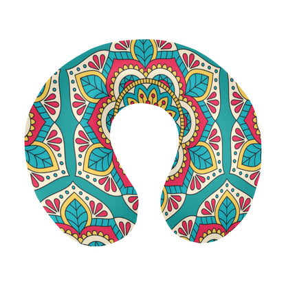Mandala Pattern Print Design 03 U-Shaped Travel Neck Pillow