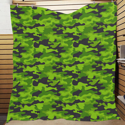 Green Kelly Camo Print Premium Quilt
