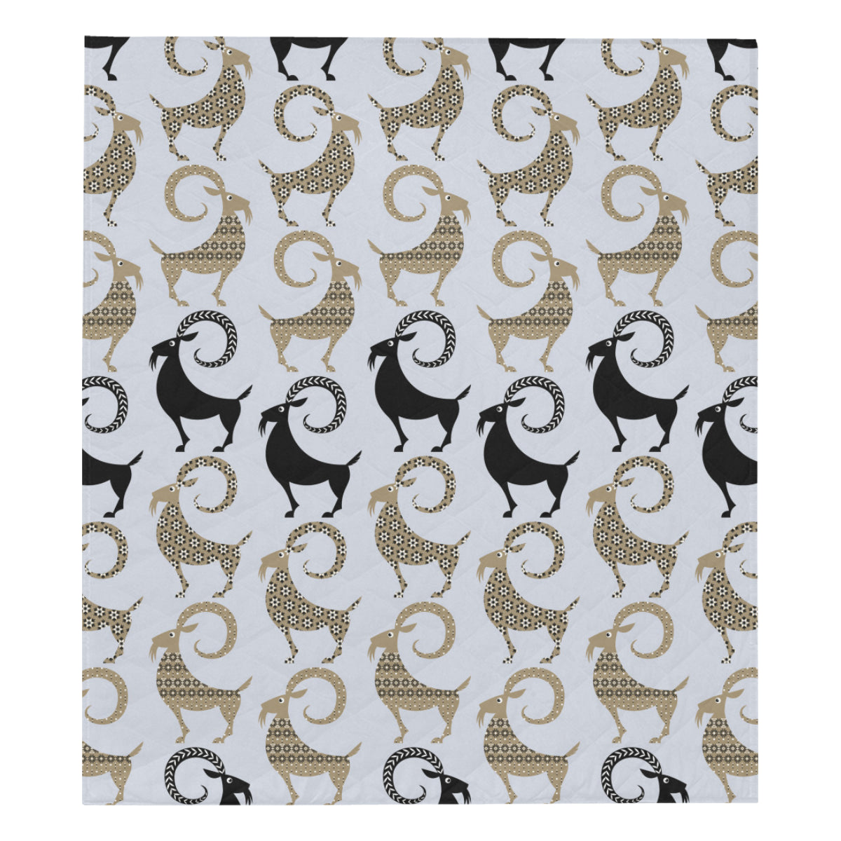 Goat Pattern Print Design 03 Premium Quilt