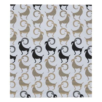 Goat Pattern Print Design 03 Premium Quilt