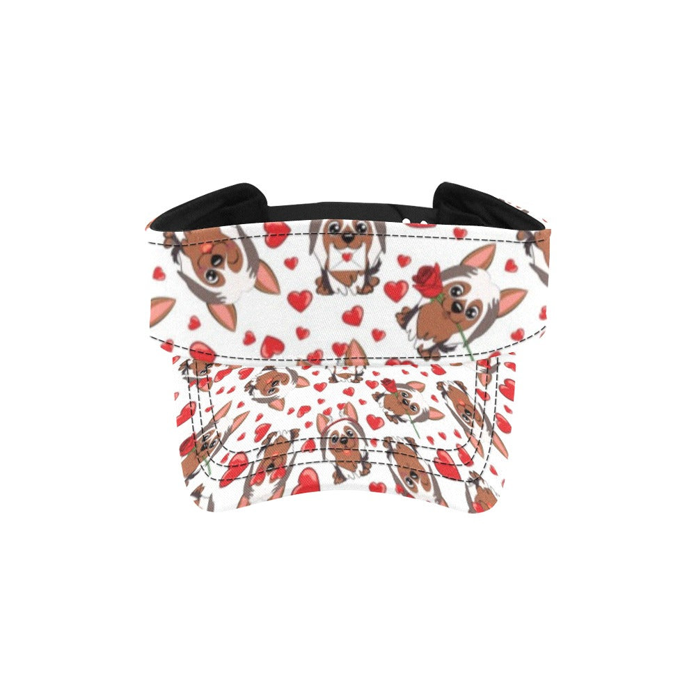 Silky Terriers Heart Print Design LKS302 Unisex Sun Visor