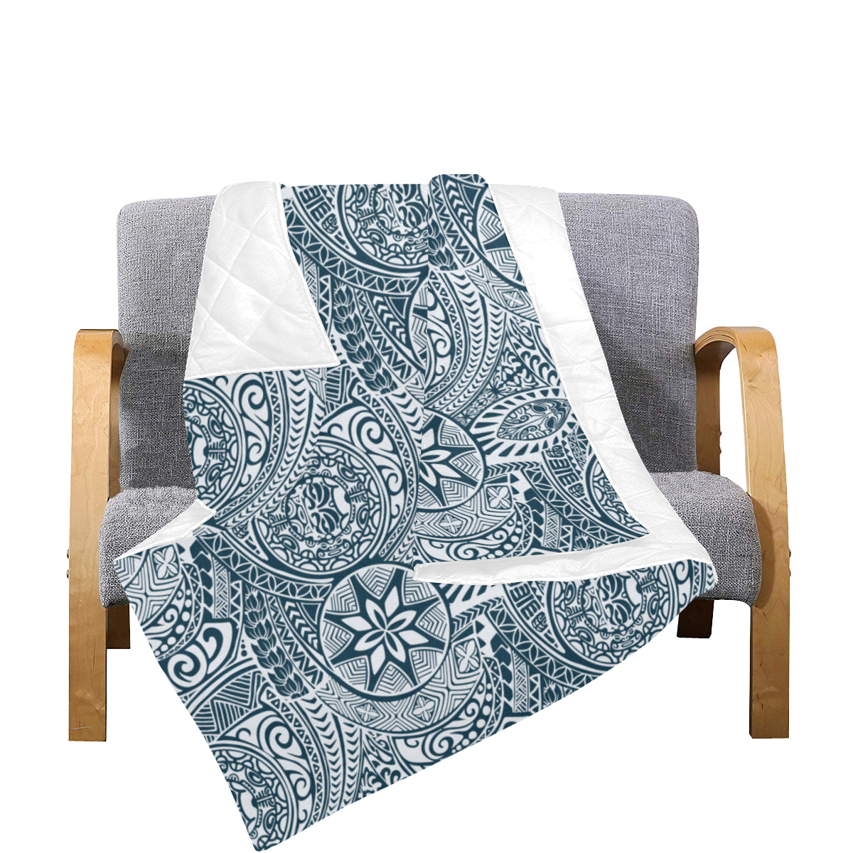 Polynesian Pattern Print Design A03 Premium Quilt
