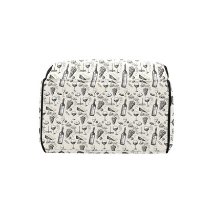 Wine Themed Print Design LKS306 Diaper Bag Backpack