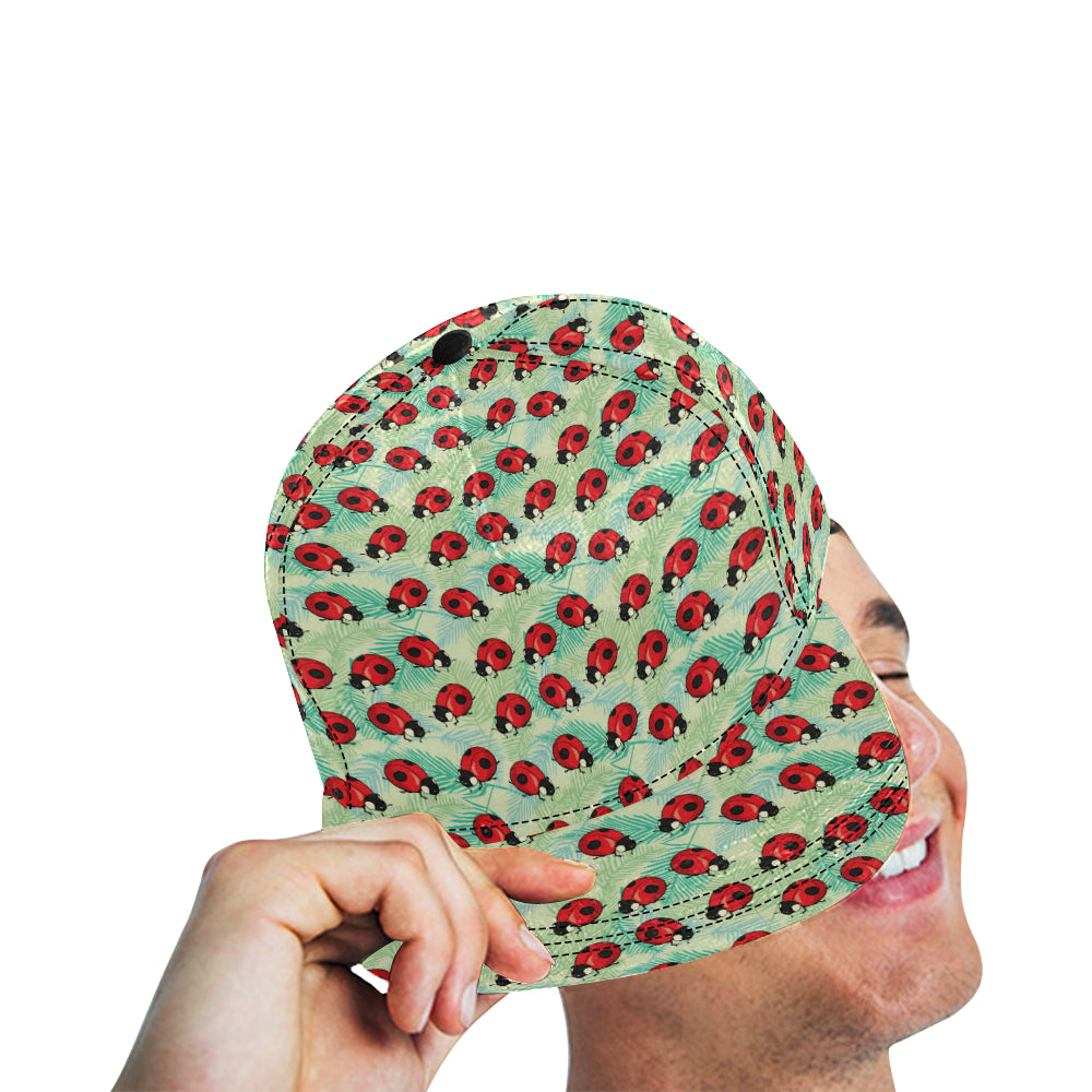Ladybug Cute Print Pattern Snapback Cap