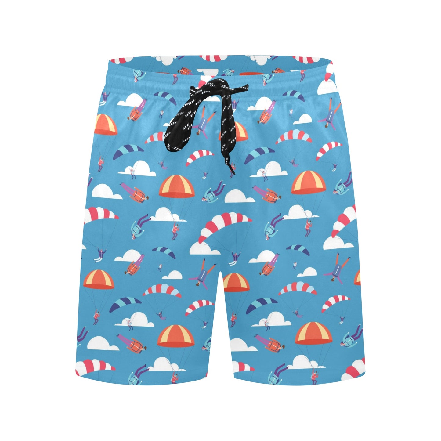 Skydiver Print Design LKS306 Men's Swim Trunks Beach Shorts